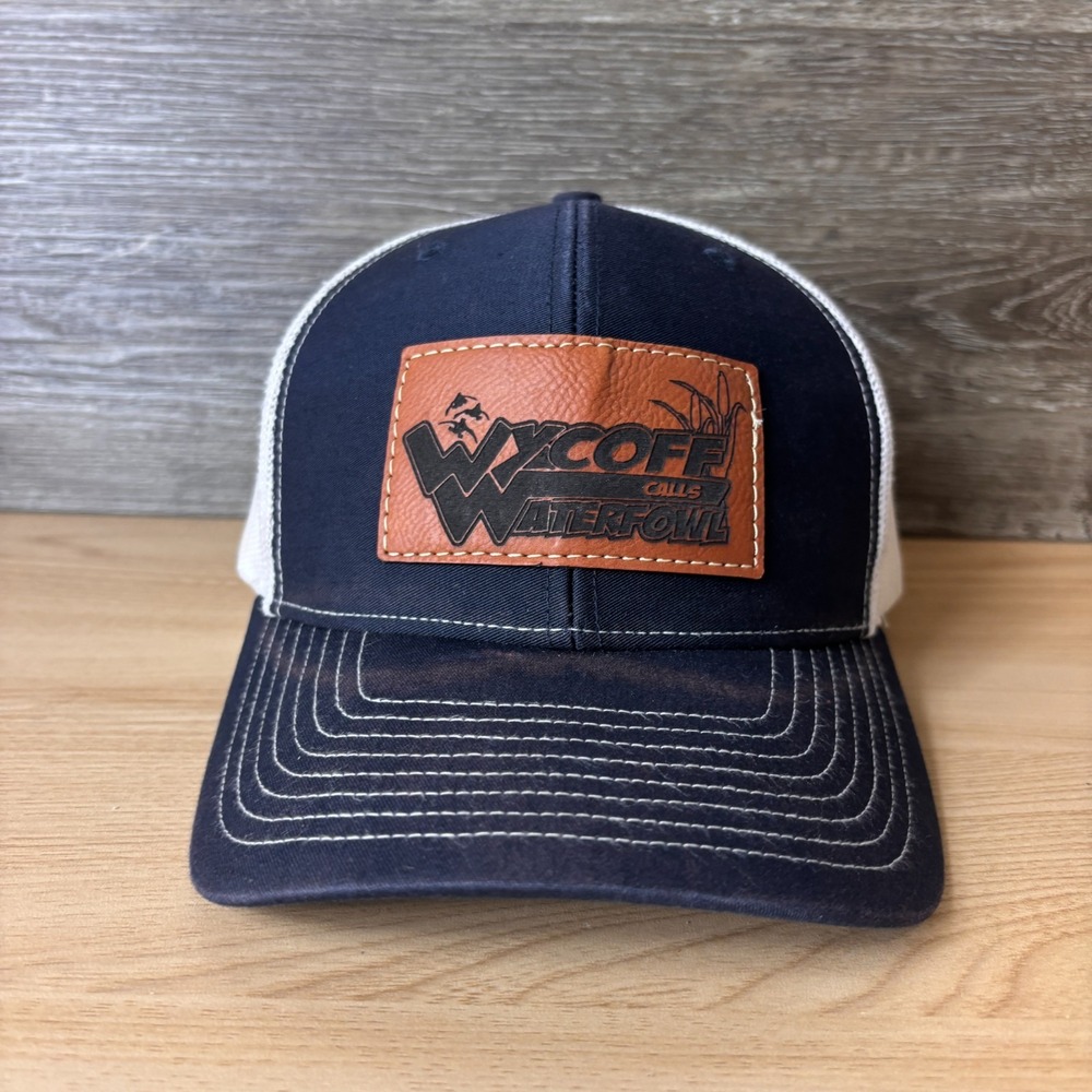 Wycoff Waterfowl Hat Cap Snap Back Blue Mesh Trucker Game Calls Hunting Mens